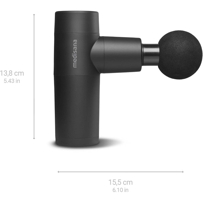 Масажер Medisana MG 150 Mini - 6 насадок, 5 рівнів вібрації, LED-дисплей, для тіла