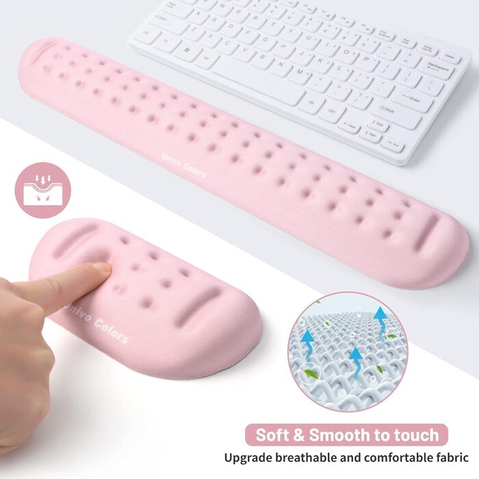 Підкладка для зап'ястя Univo Colors Marineblau: Memory Foam, Ергономічна, для Комп'ютера, Ноутбука, Ігрових Мишей та Клавіатури