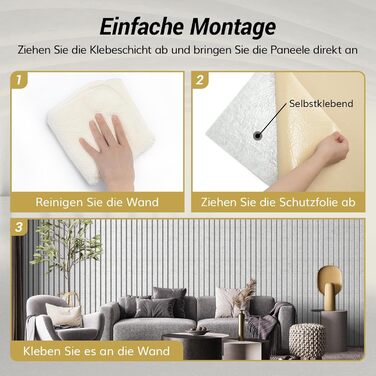 Акустичні панелі TONOR самоклеючі для звукоізоляції 120x60x1.9 см, шумопоглинаючі панелі для студії, офісу та дому, сірі (8 шт)