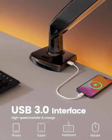 Кріплення для монітора ErGear для широких моніторів 13-49 дюймів, настільний кронштейн, підставка для монітора, підтримує до 12 кг, VESA 75x75/100x100 мм