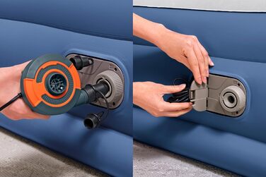 Надувний матрац Bestway TriTech Vento Double XL з електронасосом 203x152x46 см