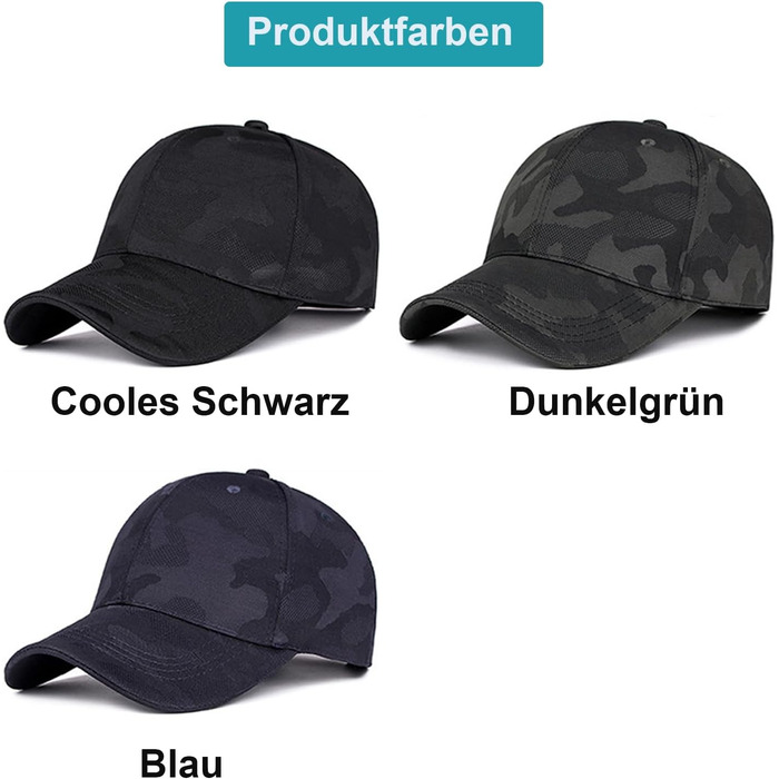 Кепка бейсболка iMeshbean з регулюванням, камуфляжний принт, універсальний розмір, для чоловіків та жінок, спортивна, для відпочинку, на кожен день, темно-зелений колір