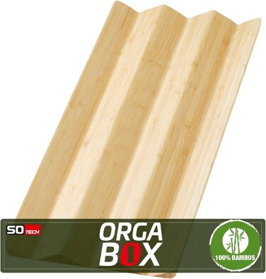 Бамбукова вставка для спецій 436x165x20 мм для лотка ORGA-BOX 3, антрацит, від 491 мм (корпус 600 мм), дерев'яний органайзер для баночок спецій