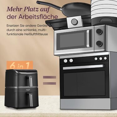 Фритюрниця повітряна COSORI Turbo Tower з 2 камерами, 10.8 л, TurboBlaze, з решіткою для гриля та книгою рецептів