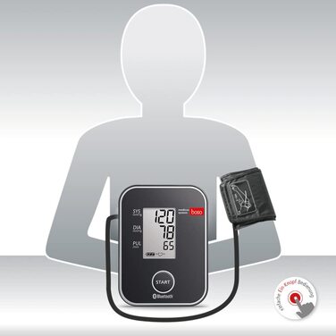 boso medicus system – Бездротовий тонометр на плечі з визначенням аритмії – У комплекті універсальна манжета (22-42 см)