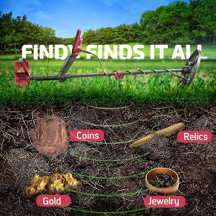 Nokta FINDX PRO - професійний металошукач, водонепроникний, з котушкою 28 см, для пошуку золота, з функцією Pinpoint, USB-зарядка, 4 режими, для дорослих