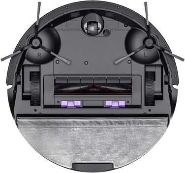 Робот-пилосос EUREKA E10s 2.Gen з вологою тканиною + станція самоочищення (4000Pa, автовизначення килима, підйом мопа, LiDAR-навігація, ідеально проти шерсті тварин, керування через додаток/голос) чорний