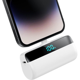 Power Bank Feob Mini 5200mAh 20W PD: Компактний акумулятор для iPhone з LED-дисплеєм, сумісний з iPhone 14, 13, 12, 11, XS, XR, 8, 7, 6 - фіолетовий