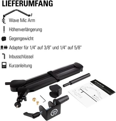 Elgato Wave: Кріплення для мікрофона з кабелями - для стрімінгу, подкастів, геймінгу та офісу