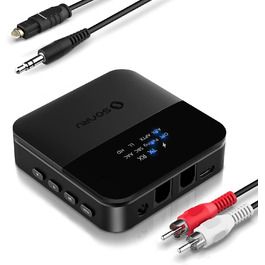 SONRU Bluetooth передавач/приймач для TV HiFi, аудіоадаптер Bluetooth, AptX HD з низькою затримкою, передавач Bluetooth для 2 навушників/динаміків, стереосистема, TOSLINK/RCA/AUX/оптичний, чорний SONRU Bluetooth передавач/приймач для TV HiFi, аудіоадаптер Bluetooth, AptX HD з низькою затримкою, передавач Bluetooth для 2 навушників/динаміків, стереосистема, TOSLINK/RCA/AUX/оптичний, чорний