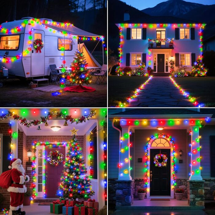 Ланцюжок LED-ліхтарів на батарейках: 1000 LED, тепле світло, для дому та вулиці, з пультом, для вечірки, весілля, декору ялинки