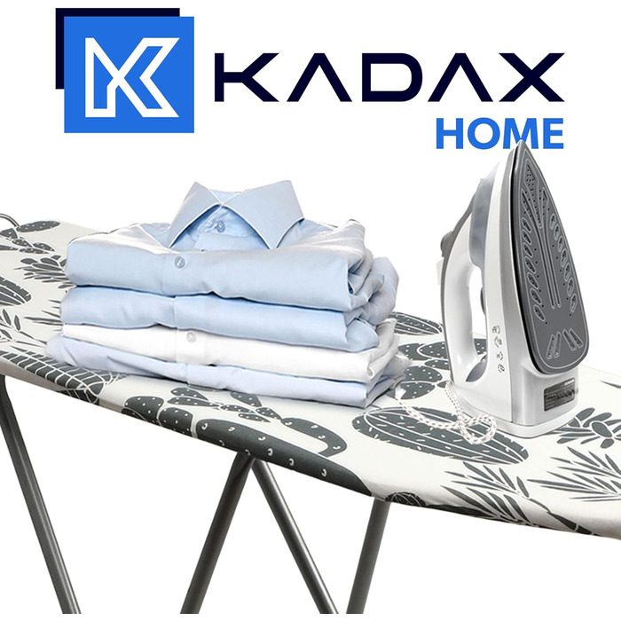 КADAX Регульована гладильна дошка зі сталі, 100x30 см, складана, з покриттям, антиковзні ніжки (білий/сірий)