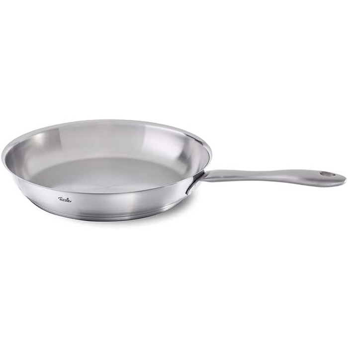 Набір сковорідок Fissler Catania з нержавіючої сталі 24 см (без покриття) та Cenit з антипригарним покриттям 28 см, для індукції