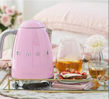 Smeg KLF04PKEU Kettle, 2400W, Metal, 1.7 liters, Pastel Pink Rose