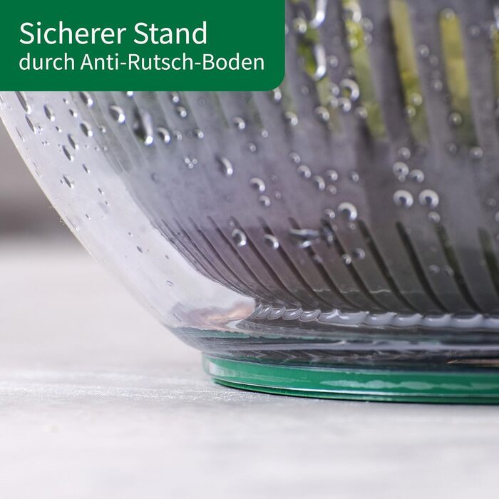 Салатниця-центрифуга Fackelmann Chefkoch з мотузковим приводом та стоп-кнопкою – для миття, сушіння та подачі салату. Зручний мотузковий привід та знімне сито