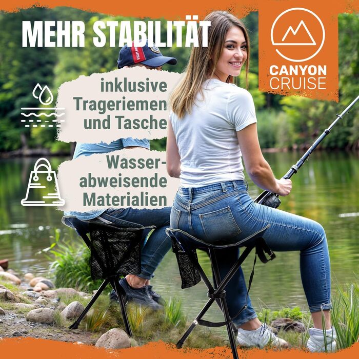 Зручний складаний стільчик для кемпінгу та риболовлі (1 шт.)