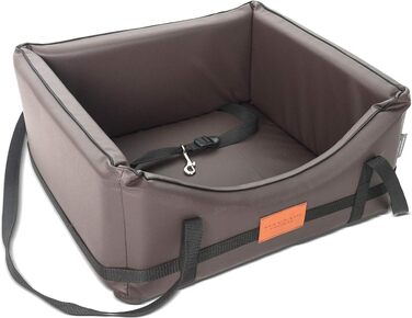 Автомобільний лежак для собак Mayaadi-Home з штучної шкіри, 65x55 см, коричневий