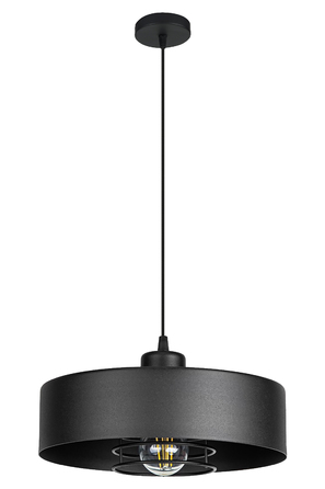 Підвісна лампа LEDLUX, чорна, металева, 1x E27, 80 см