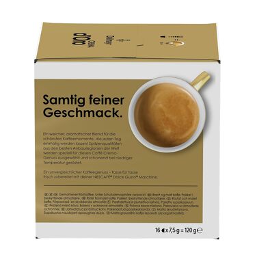 Кавові капсули NESCAFÉ Dolce Gusto DALLMAYR Crema d'Oro, 16 капсул x 3 упаковки (48 шт), 80 г