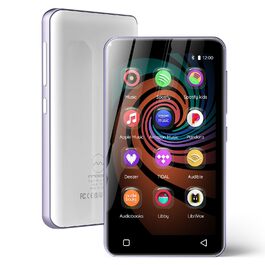 MP3-плеєр innioasis 160GB з Bluetooth та WiFi, Android MP4 плеєр з сенсорним екраном 4', підтримка Spotify, Amazon Music та Audible, фіолетовий, для дітей