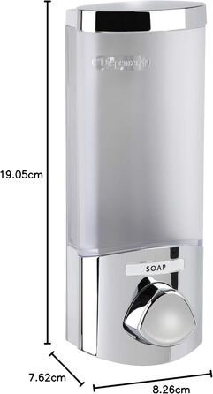 Дозатор для мила, гелю для душу та шампуню Better Living, хром, ABS-пластик, білий