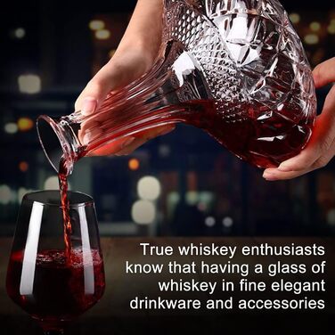 Wine/Whiskey Decanter with Stopper, Top Shelf Collection, Decanter with Luxurious Box, Elegant Gift/1500ml