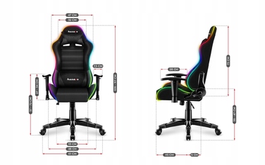 Ігрове крісло Huzaro Ranger 6.0 RGB, сітка, чорне