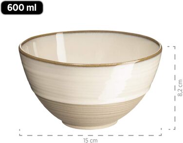 Набір посуду MÄSER Nottingham Vintage для 4 осіб (20 предметів), бежевий, кераміка