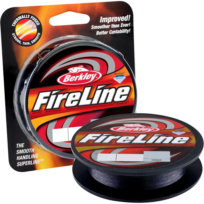 Плетена рибальська волосінь Berkley FireLine Fused Original 8-жильна, кристал, 0,12 мм, 7,2 кг, 300 м – надміцна, зносостійка, для дальніх закидів