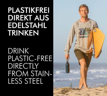 Термокружка THERMOcafé TC Traveler Bottle Sapphire Blue, 500 мл, з нержавіючої сталі, 12 годин гаряча, 24 години холодна, з ручкою