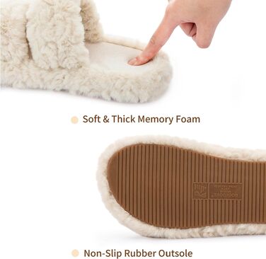 Жіночі м'які капці RockDove з ефектом пам'яті (Memory Foam), бежеві, розмір 36/37 EU