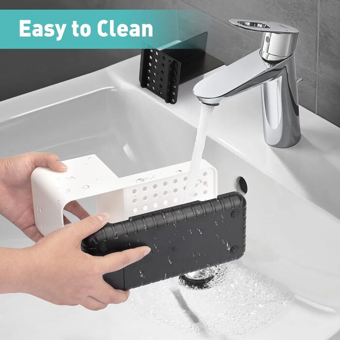 Тримач для зубних щіток у ванну кімнату, органайзер. Підходить для електричних зубних щіток з отвором для стоку, знімний органайзер для ванної, кухні та сім'ї (Сірий, Білий)