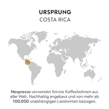 Кава Nespresso Vertuo Costa Rica | Арабіка з Коста-Ріки | 50 капсул | Сумісна з VERTUO