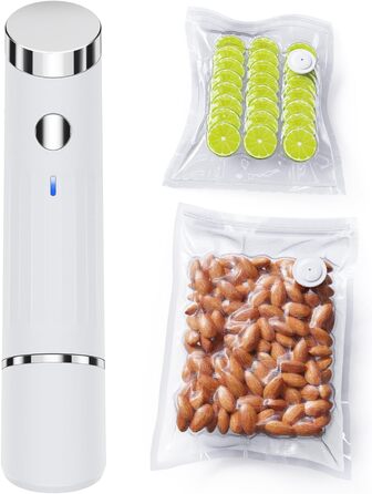 Вакуумний пакувальник FNITAER: компактний апарат для швидкої вакуумної упаковки продуктів, комплект з 20 великих пакетів