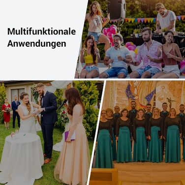 TONOR Бездротовий мікрофонний комплект з 4-ма ручними мікрофонами, 5 каналів, 60м радіус дії, для караоке, вечірок, сцени