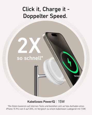 Anker MagGo Зарядна станція 3-в-1 бездротова, 15W, MagSafe, Qi2, для iPhone 16/15/14/13, AirPods Pro, Apple Watch Ultra (з USB-C адаптером та кабелем)