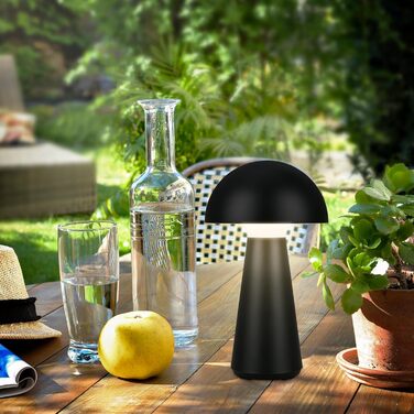 LED настільна лампа BRILONER бездротова з торшером, диммування, тепле світло, 28x16 см, чорний колір