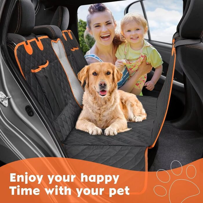 Чохол на автокрісло для собак, захист для сидіння, водовідштовхувальний, нековзний, захист заднього сидіння для собак та дітей, 135 x 150 см