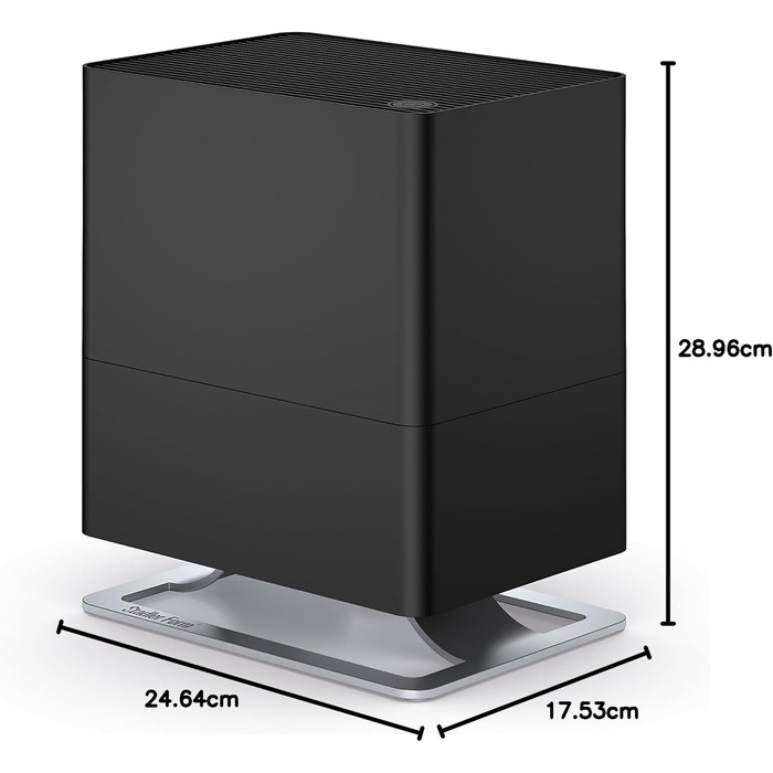 Зволожувач повітря Stadler Form Oskar little, чорний - енергозберігаючий, для кімнат до 30 м², тихий, з автовимкненням та регульованими LED