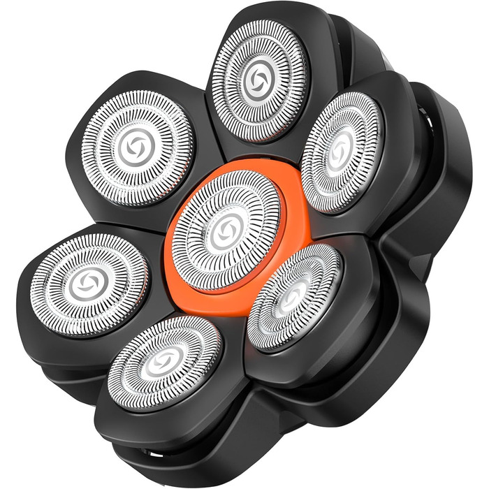 Електричний голковий стайлер MAXGROOM Glatzen для чоловіків, 7D голковий насадка, водонепроникний IPX6, плаваюча головка, LED-дисплей, для подорожей та дому, зарядка USB-C (червоний)