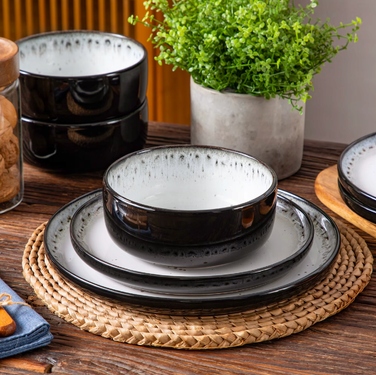 Обідній набір MALACASA: сучасний сервіз із кераміки на 6 осіб (18 предметів)