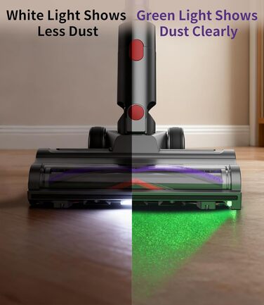 Бездротовий акумуляторний пилосос 450W, 40KPa, без мішка з HEPA-фільтром та LED-дисплеєм, антизаплутана щітка, самостійна підставка з кріпленням на стіну, час роботи 50 хв, для килимів, твердих підлог, шерсті тварин та авто