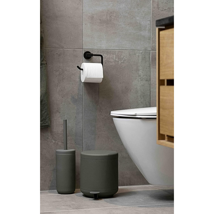 Zone Denmark Ume Bath Waste Bin, Cosmetic Bin, Bathroom Trash Can, Step Bin with Lid, Diameter 19.5 cm, Height 22 cm, 4 Liters, Nude