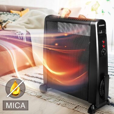 Конвекторний обігрівач Duronic 2000W з ручкою, компактний та енергоефективний (без екрану)