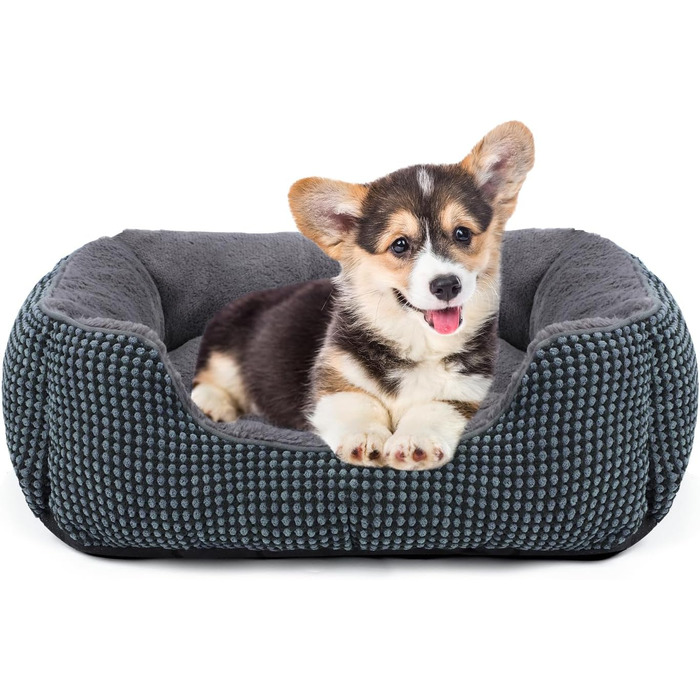 FURTIME Dog Bed - Large Dogs, Washable Fluffy Dog Basket, Non-Slip Dog Bed, Anti-Anxiety Dog Bed for Large and Medium Dogs and Cats, 89x63x23cm (S(51x48x15cm))