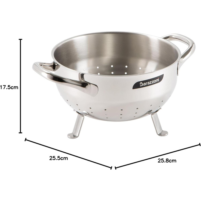 Ситечко кухонне Barazzoni Chef Line, нержавіюча сталь 18/10, діаметр 22 см, Made in Italy
