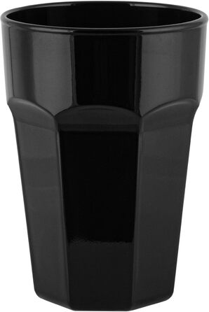 Set of 425 ml Cocktail Glasses, Set of 6 Long Drink Glasses, Colorful Glasses – Dishwasher-Safe Crystal Glasses Gigi Piano Black