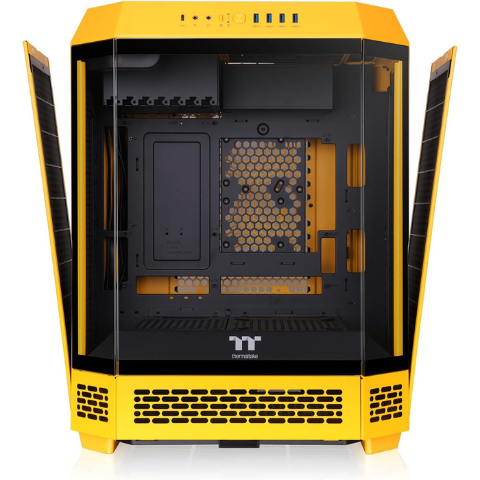 Корпус ПК Thermaltake The Tower 600 ATX з вертикальним дизайном, 3 скляні панелі, 2 вентилятори 140mm, підтримка радіаторів 420/360mm, USB-C, білий (Bumblebee)