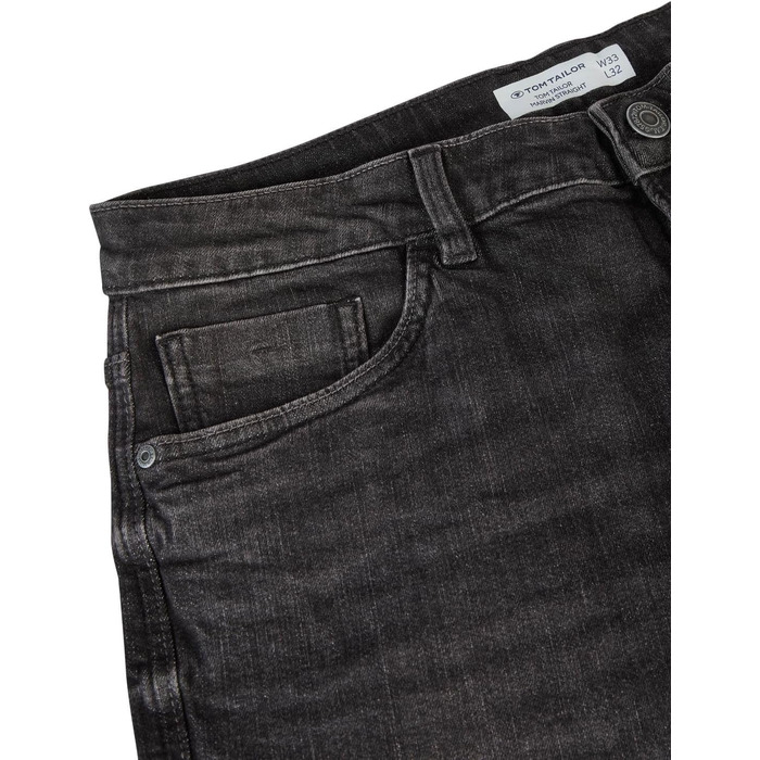 Джинси чоловічі TOM TAILOR Marvin Straight Fit, еластичні, блакитні/чорні, розміри 30-42