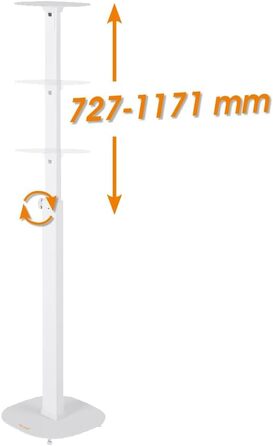 Підставка для акустики My Wall HS 23 L, висувна, підлого типу, регульована по висоті, 2 шт. (білий)